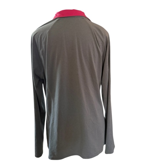 DANSKIN NOW Semifitted Gray Athletic Jacket with Pink Trim, Size XL Athleisure - Picture 4 of 8